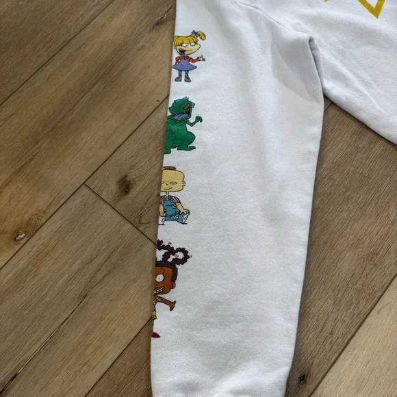 Nickelodeon white long sleeved Rugrats hoodie, multi colored, characters, XL. - Picture 4 of 16